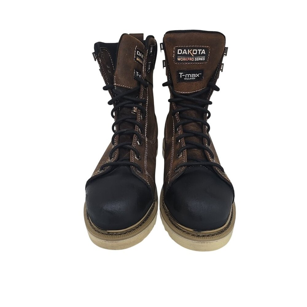 DAKOTA Men's 8'' 523 Steel Toe Steel Plate Ironworker Work Boots Brown Size 7.5M - Picture 6 of 10